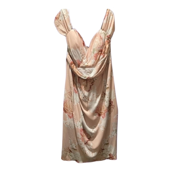 City Chic Powder‎ Floral mauve Maxi Dres plus size XL 22 new!! - Picture 4 of 13